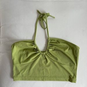 Green summer tie top